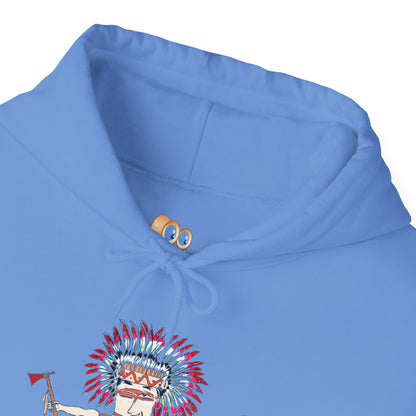Cozy Pullover – Fun American Native Indian AI Edition Hoodie  | FunWearCode
