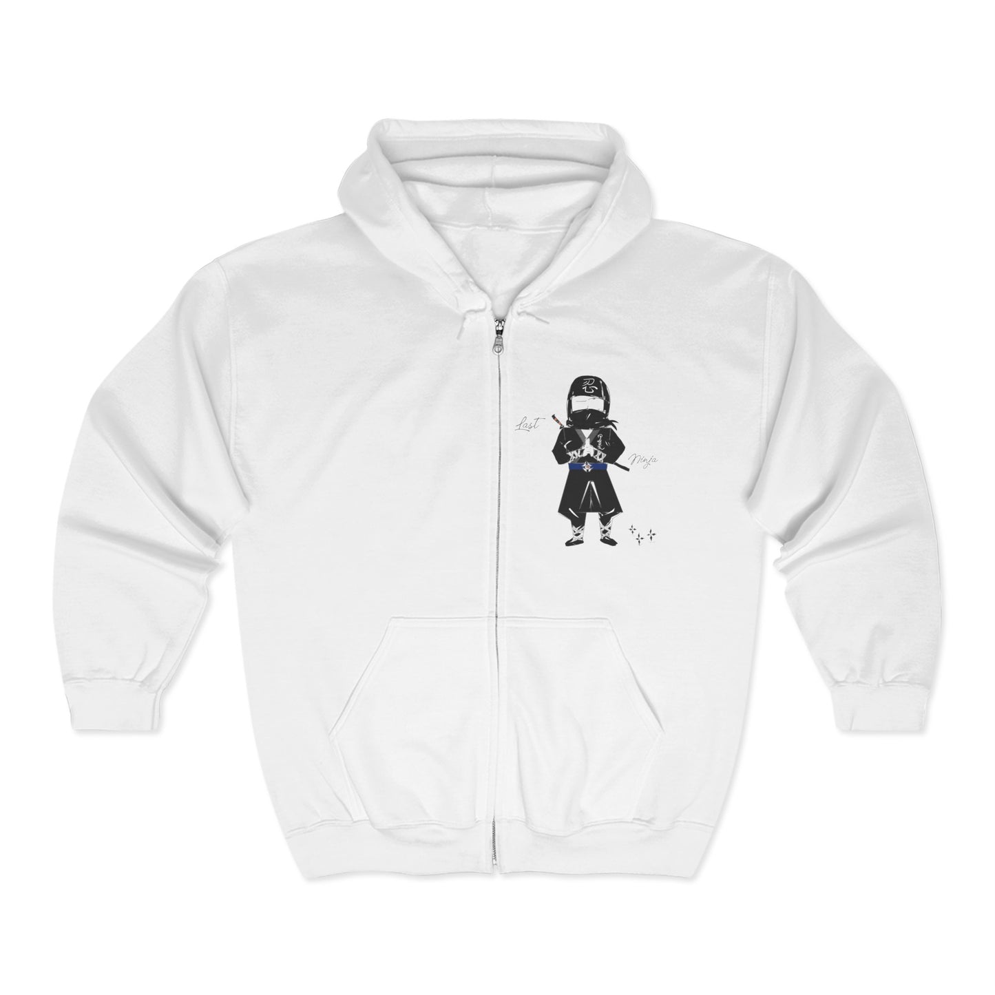 Fun & Cozy Zip-Up Ninja Hoodie - Classic Japanese Style Graphic T-Shirt | FunWearCode
