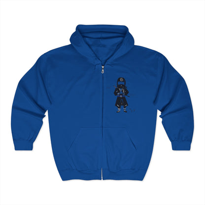 Fun & Cozy Zip-Up Ninja Hoodie - Classic Japanese Style Graphic T-Shirt | FunWearCode