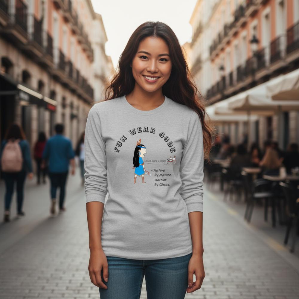 Cozy Long Sleeve Sweatshirt – Special Edition American Indian Graphic Sweatshirt | FunWearCode