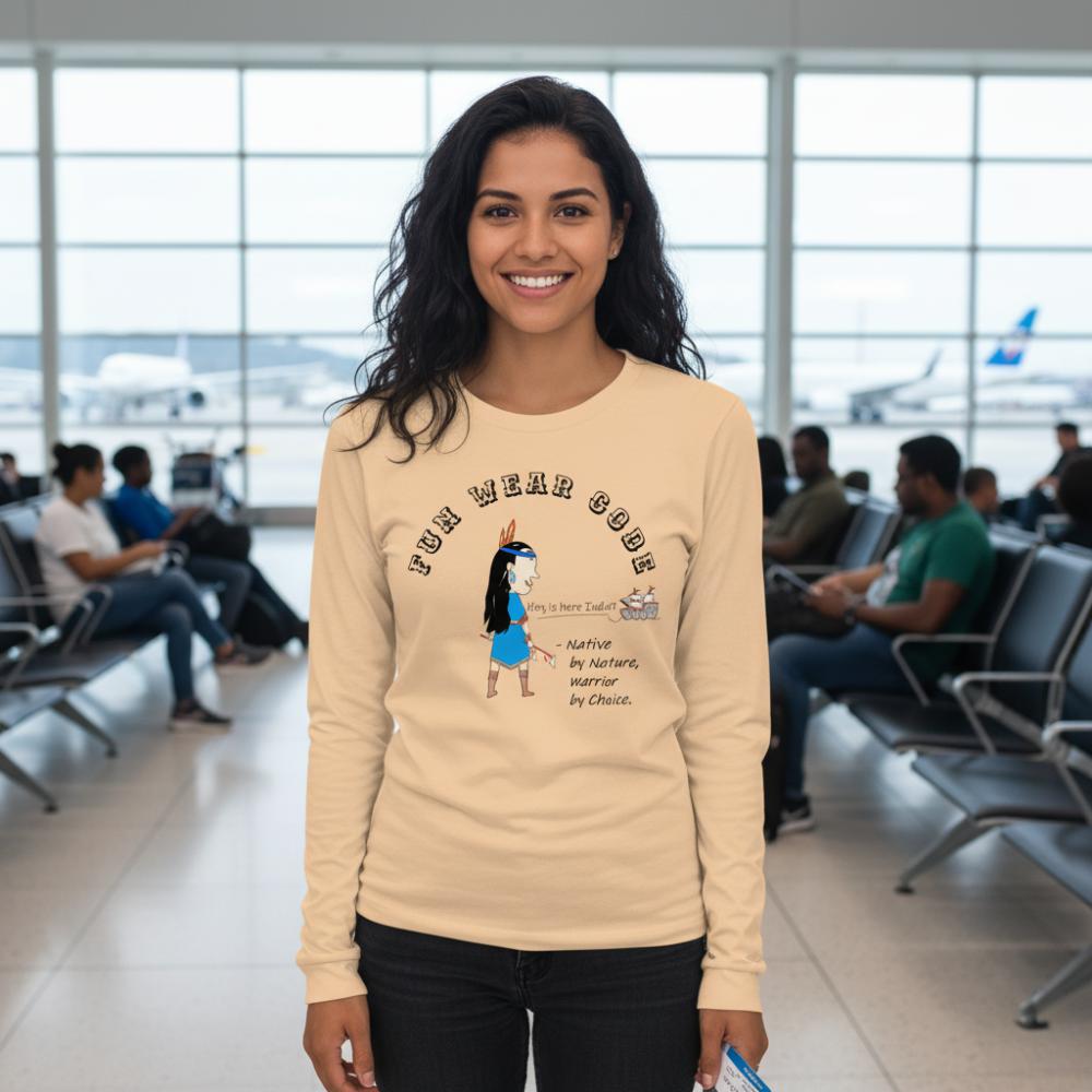 Cozy Long Sleeve Sweatshirt – Special Edition American Indian Graphic Sweatshirt | FunWearCode