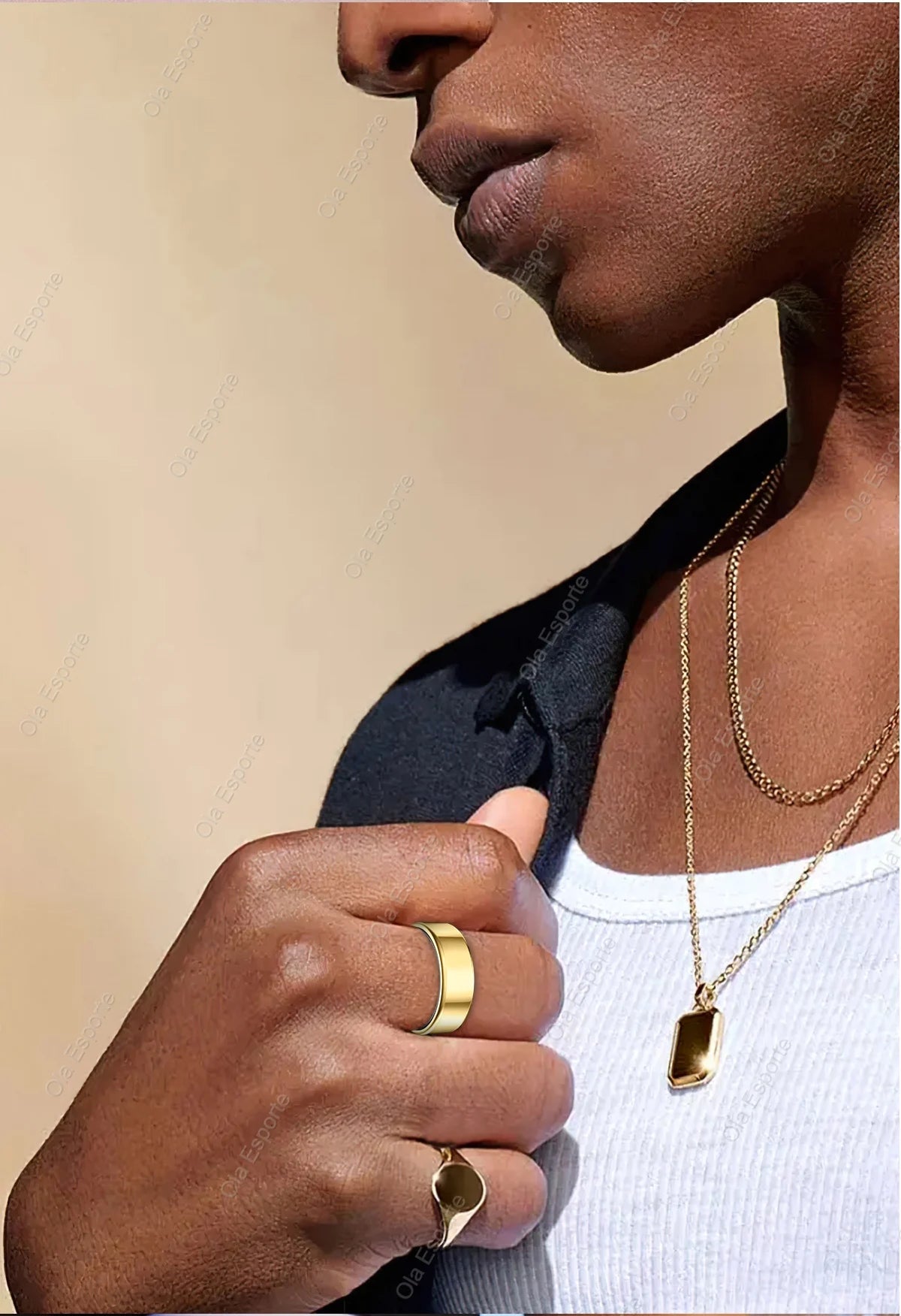 خاتم ذكي مقاوم للماء للجنسين – حارس مراقبة معدل ضربات القلب والضغط الدموي والنوم وتتبع النشاط | اختيار فان وير كود