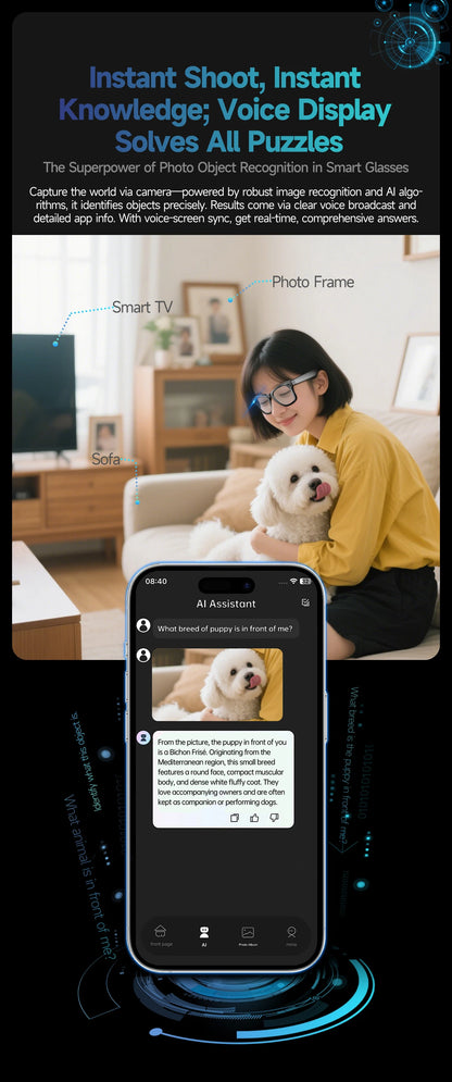 Upgraded Smart Sunglasses Unisex - Camera Video AI Interaction Translation Bluetooth Call | FunWearCode's Selection