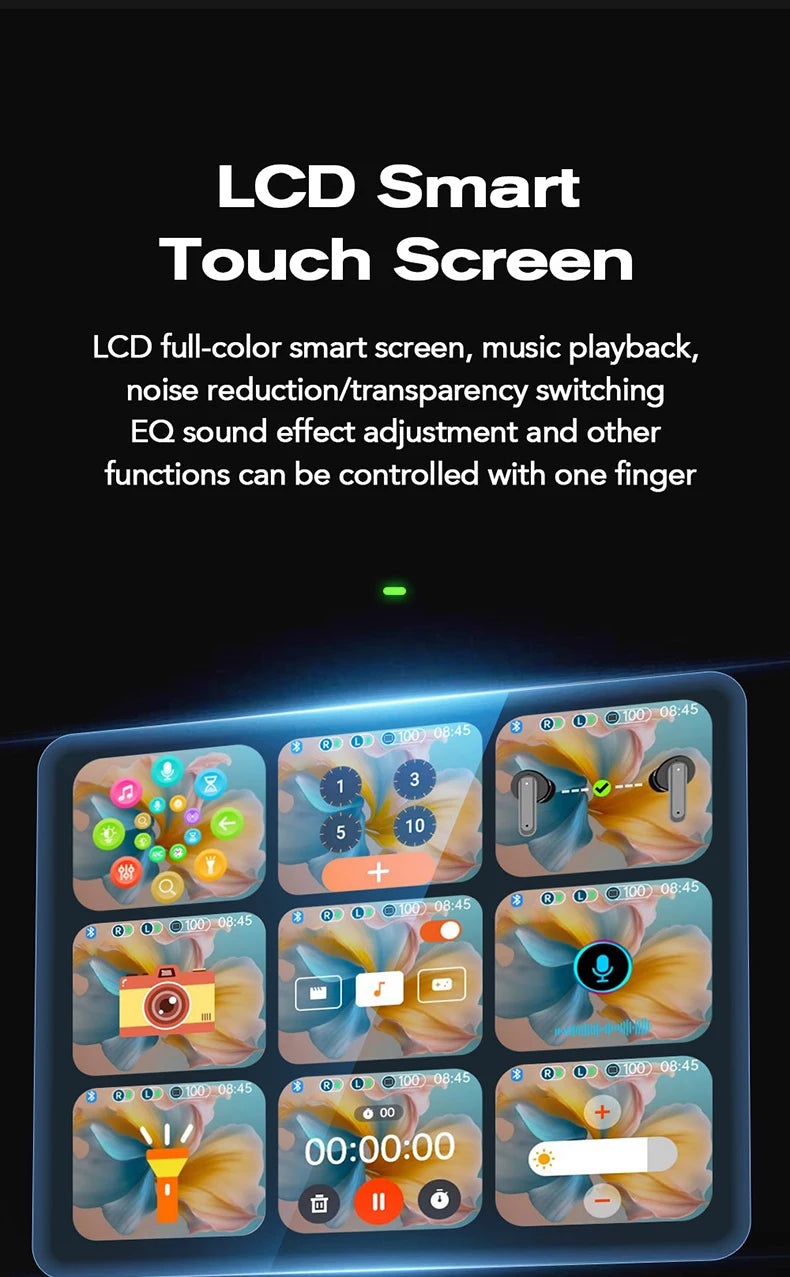 Écouteurs sans fil sport traducteur AI – Écrans tactiles LCD, écouteurs Bluetooth avec micro HD | Sélection FunWearCode