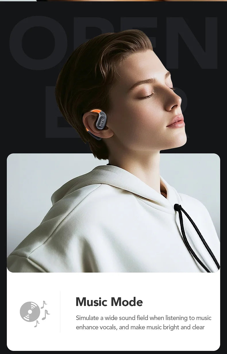 AI Translator Sports Wireless Earbuds - LCD Touch Screen Glowing Earhook | FunWearCode's Selection