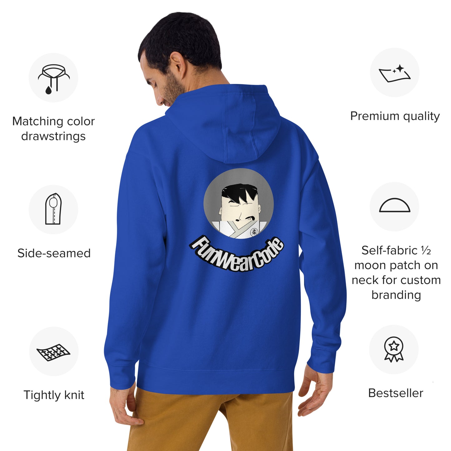 Judo Cartoon Graphic Hoodie – Fun Martial Arts | FunWearCode