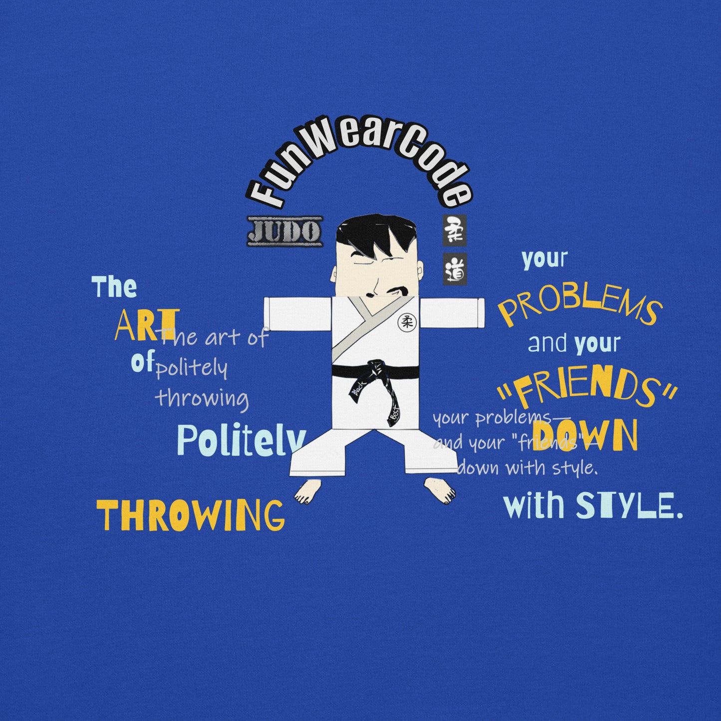 Judo Cartoon Graphic Hoodie – Fun Martial Arts | FunWearCode