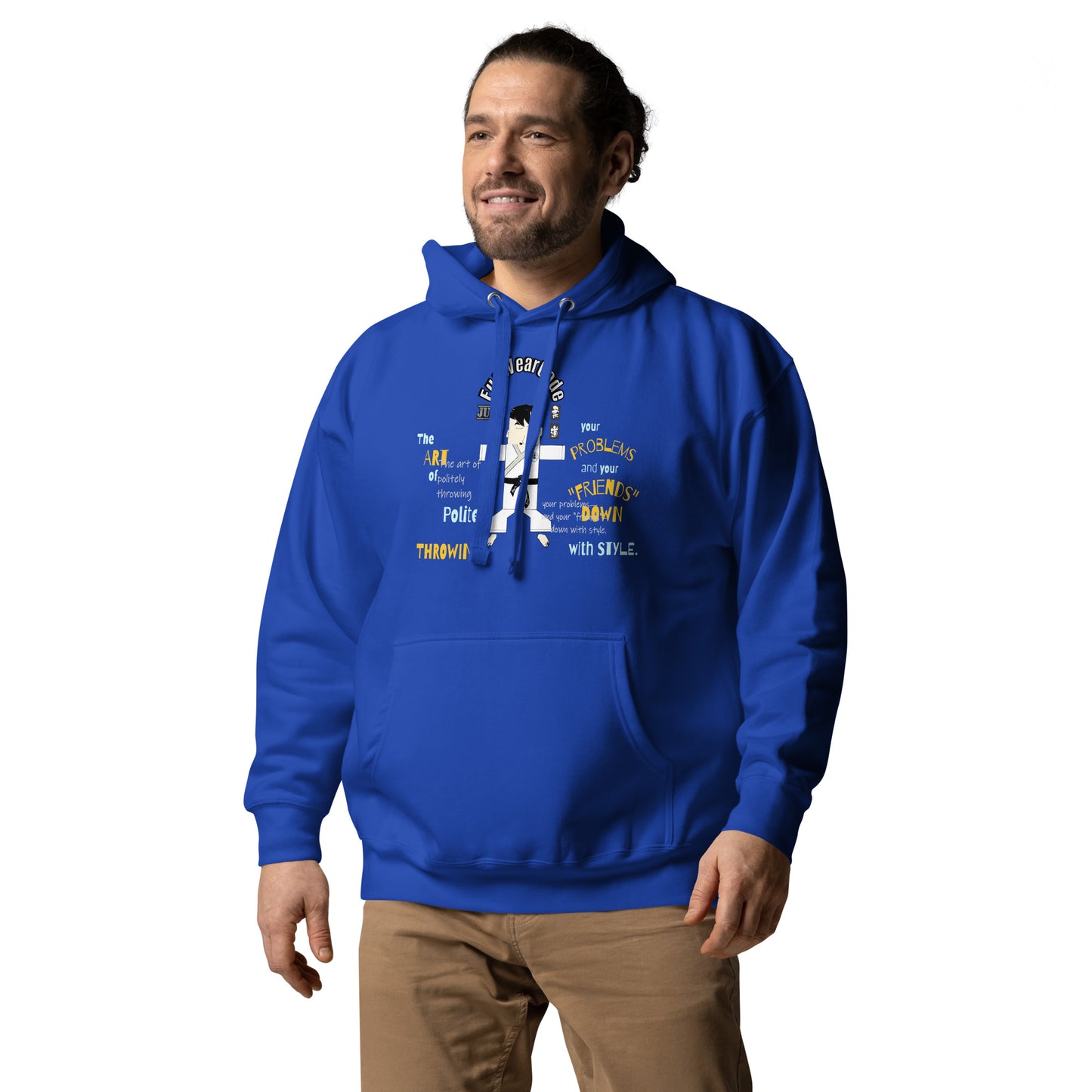 Judo Cartoon Graphic Hoodie – Fun Martial Arts | FunWearCode