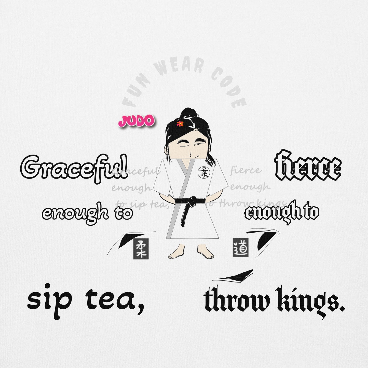 Judo Lady Graphic Cartoon Hoodie – Fun Martial Arts Sweatshirt | FunWearCode