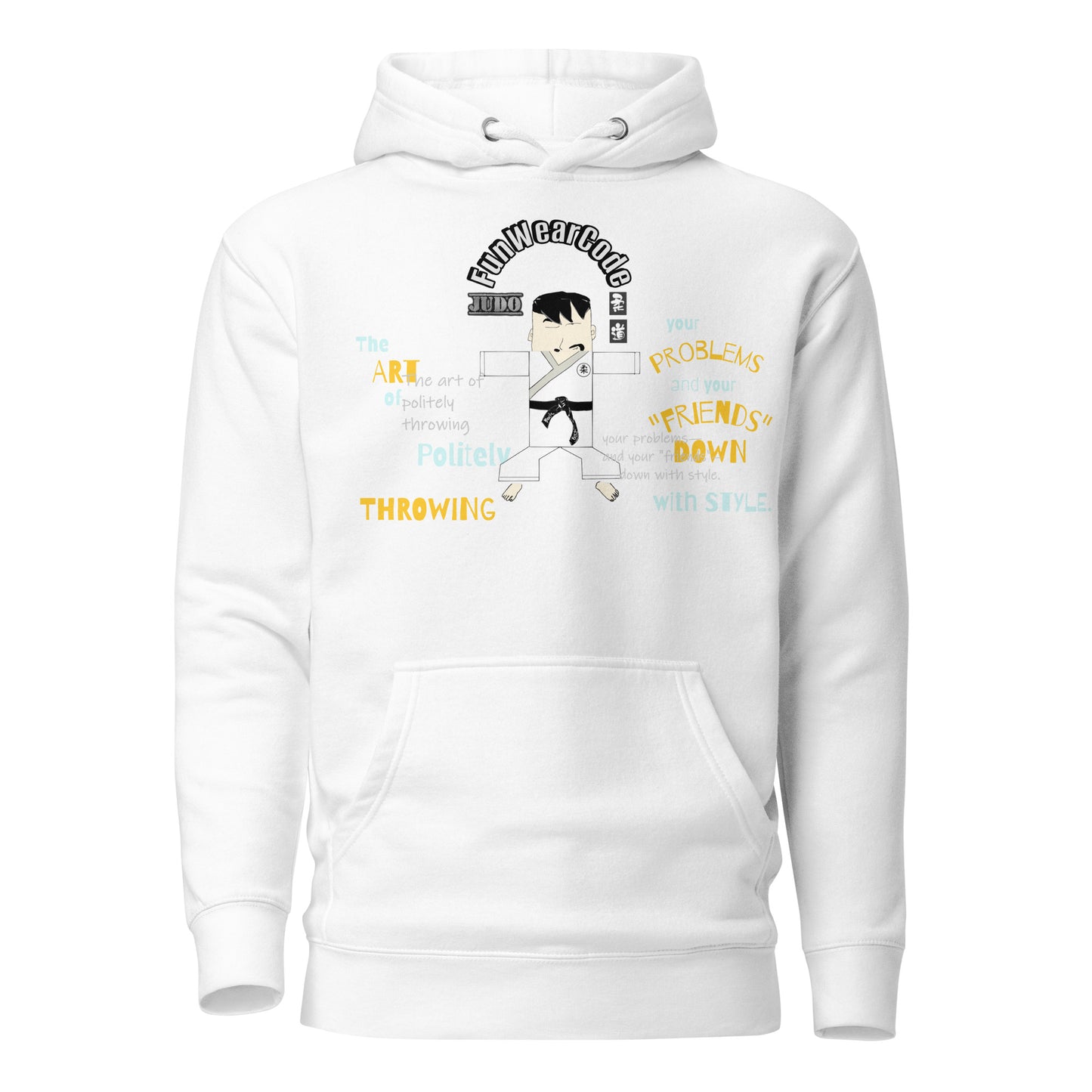 Judo Cartoon Graphic Hoodie – Fun Martial Arts | FunWearCode