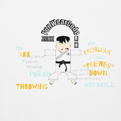 Judo Cartoon Graphic Hoodie – Fun Martial Arts | FunWearCode