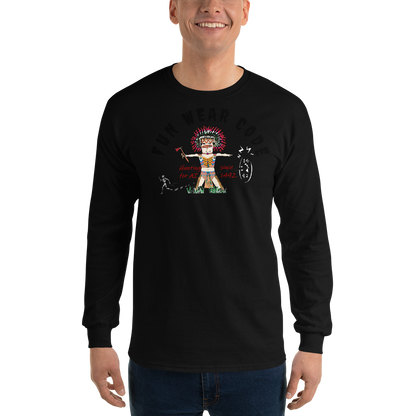 Cozy Long Sleeve Sweatshirt – Special Edition American Indian Graphic Sweatshirt | FunWearCode