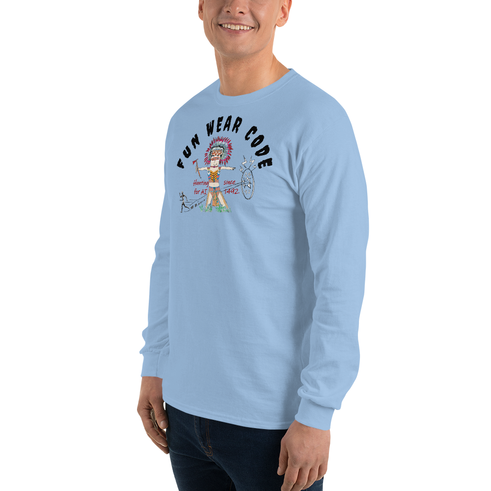 Cozy Long Sleeve Sweatshirt – Special Edition American Indian Graphic Sweatshirt | FunWearCode
