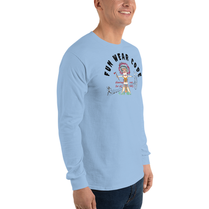 Cozy Long Sleeve Sweatshirt – Special Edition American Indian Graphic Sweatshirt | FunWearCode