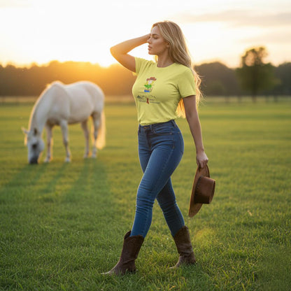 Cowgirl Graphic T-shirt - Classic American Style Tee for Fun-Loving Souls | FunWearCode