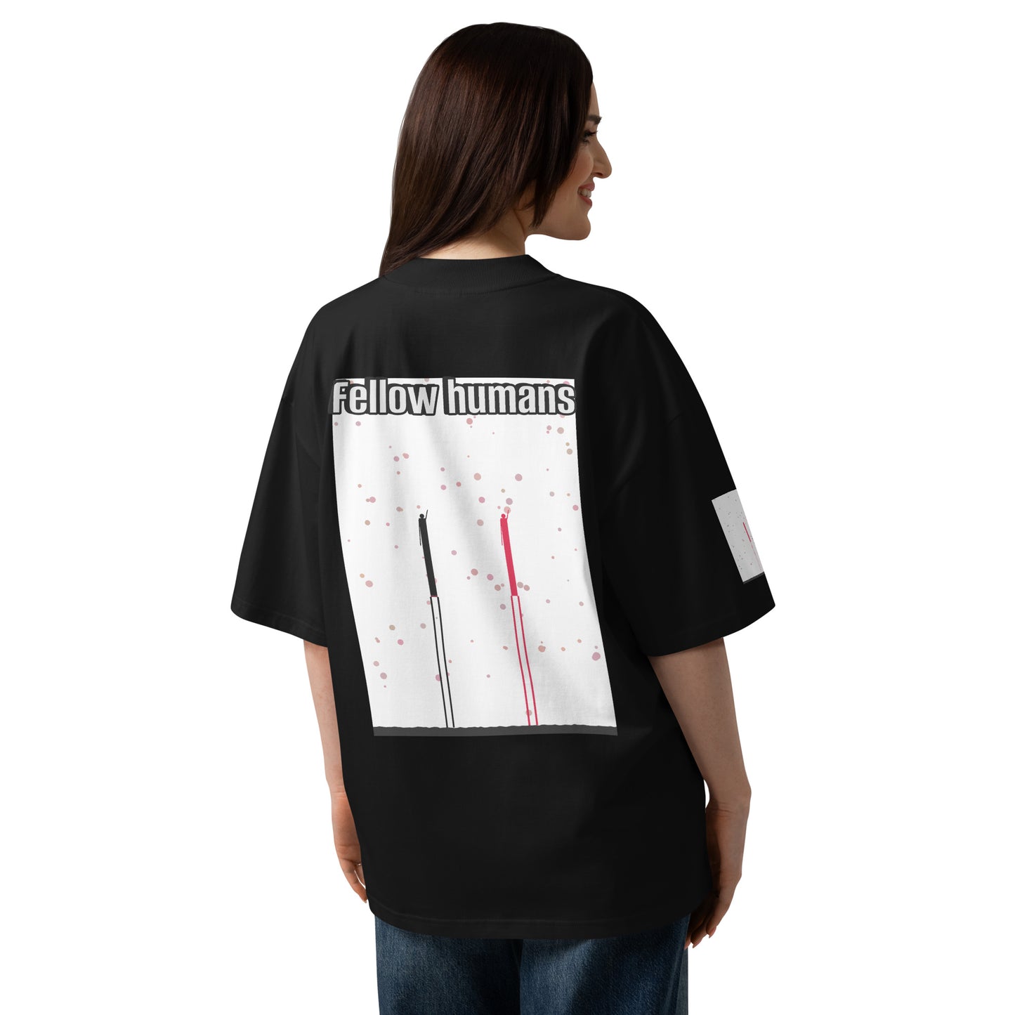 Unisex Organic Oversized High Neck T-Shirt — Human & Space 'Explore' Collection