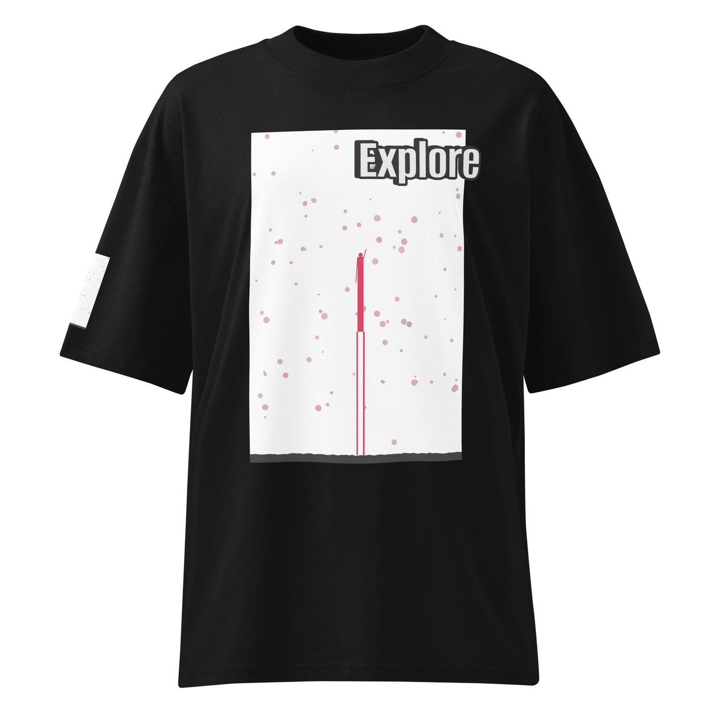 Unisex Organic Oversized High Neck T-Shirt — Human & Space 'Explore' Collection
