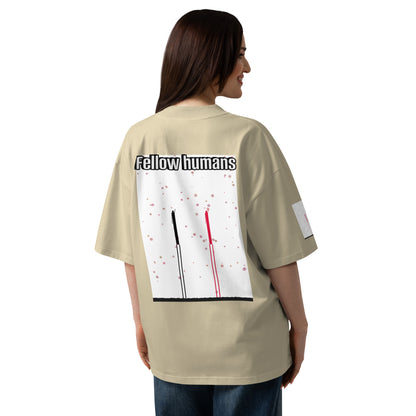 Unisex Organic Oversized High Neck T-Shirt — Human & Space 'Explore' Collection