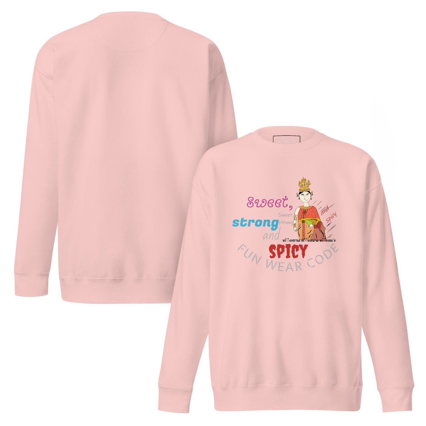 Premium Long Sleeve T-Shirt - Playful Thai Woman Graphic Tee | FunWearCode