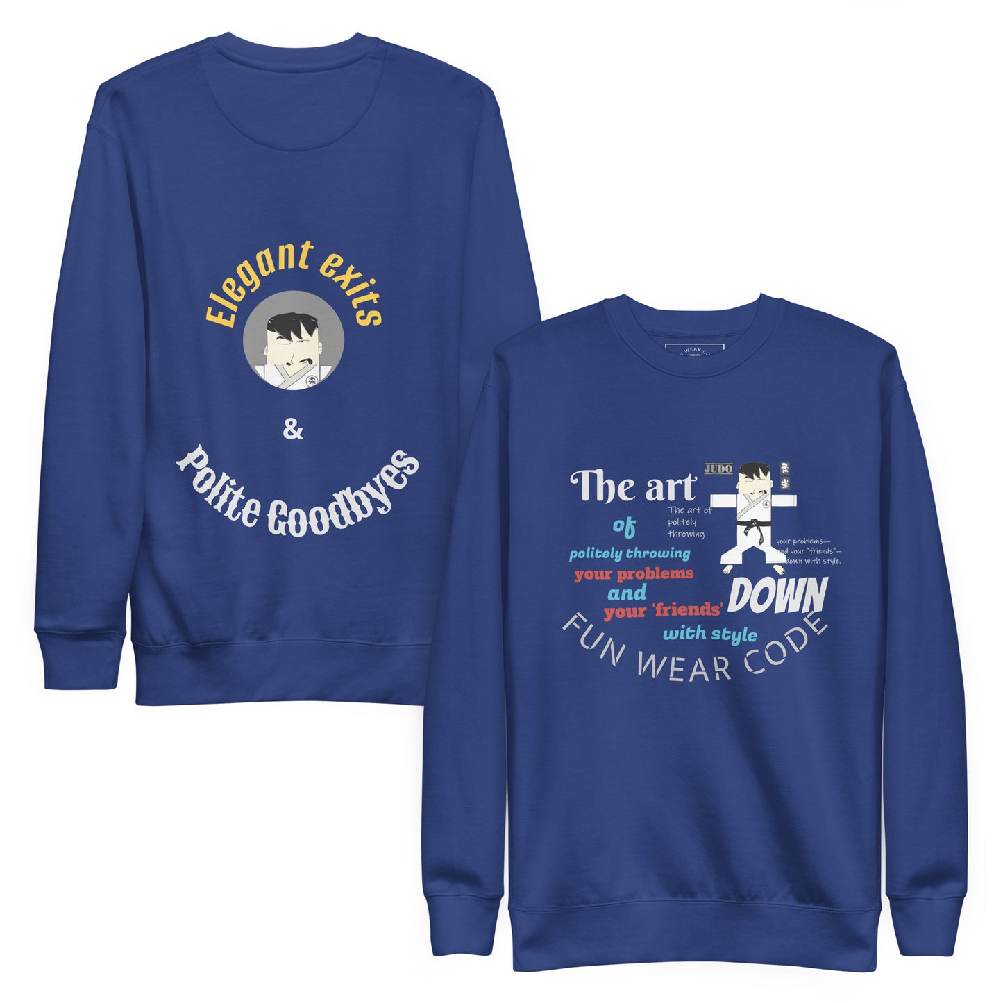 Judo Theme Long Sleeve Tee – Fun Martial Arts Shirt | FunWearCode