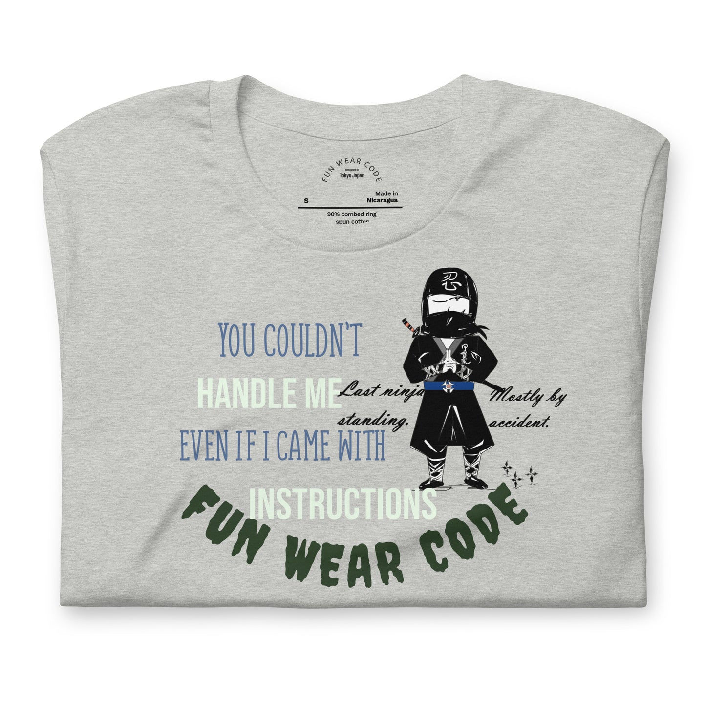 Playful Ninja Theme  T-Shirt – Japanese Martial Arts Iconic Tee | FunWearCode