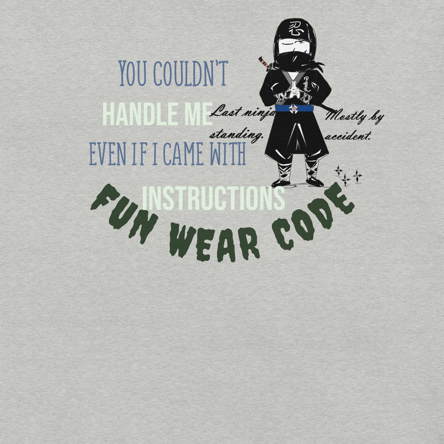 Playful Ninja Theme  T-Shirt – Japanese Martial Arts Iconic Tee | FunWearCode