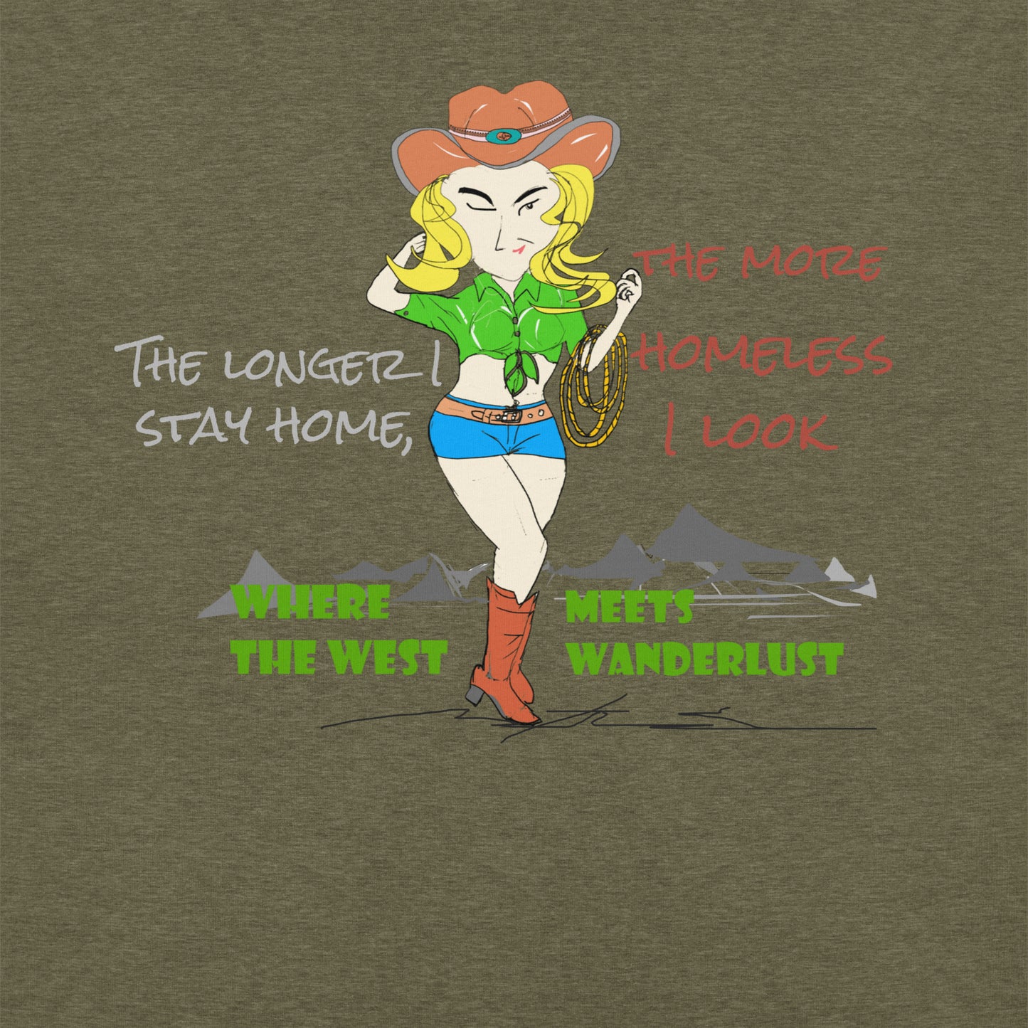 Classic Cowgirl Graphic T-shirt - American Style Tee for Fun-Loving Souls | FunWearCode