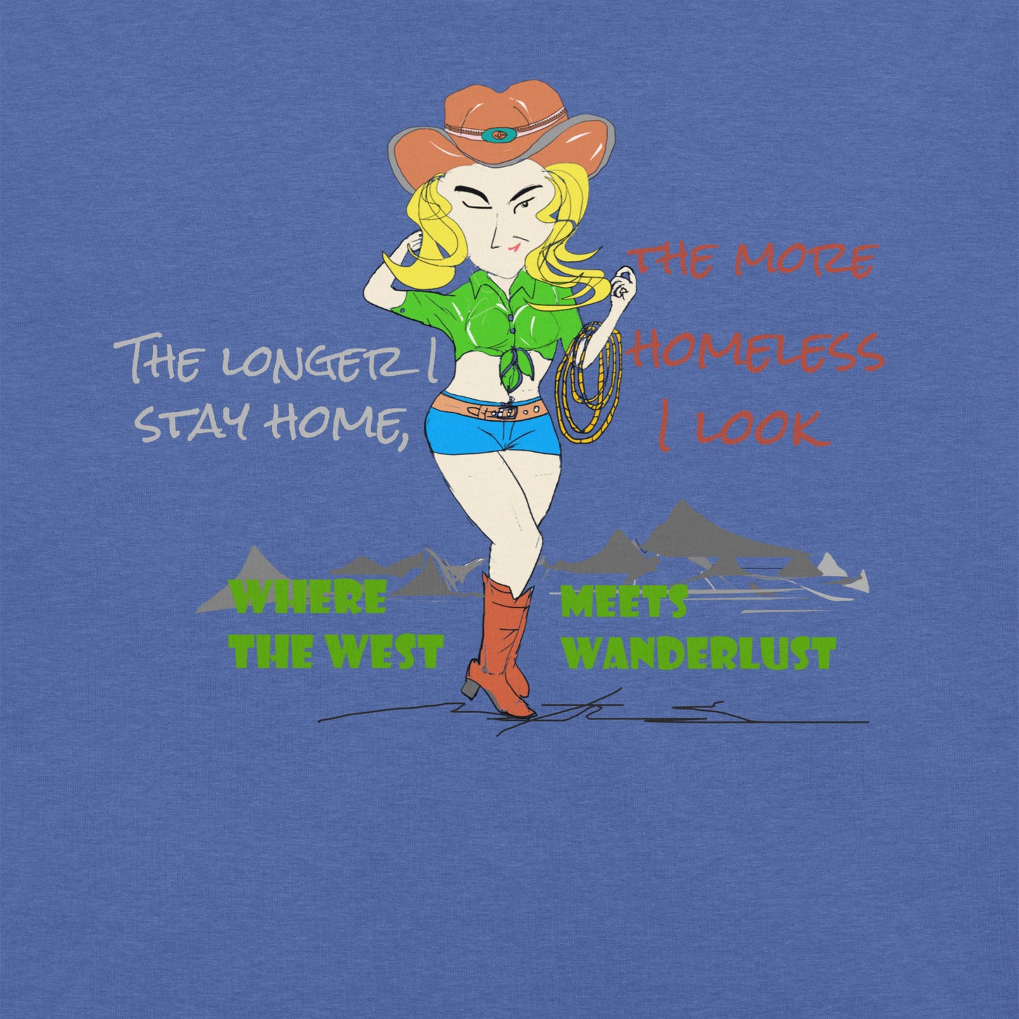 Classic Cowgirl Graphic T-shirt - American Style Tee for Fun-Loving Souls | FunWearCode