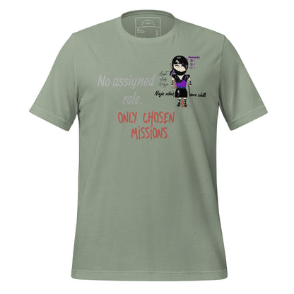 Lady Ninja Graphic T-Shirt – Feminine Martial Arts Theme Tee | FunWearCode