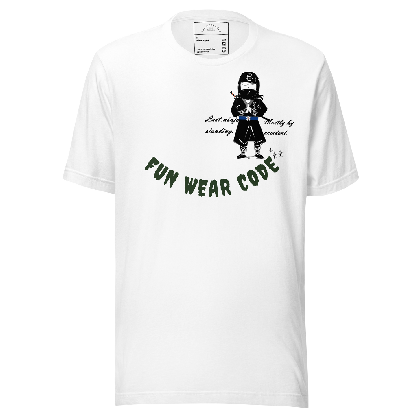 Playful Ninja Theme  T-Shirt – Japanese Martial Arts Iconic Tee | FunWearCode