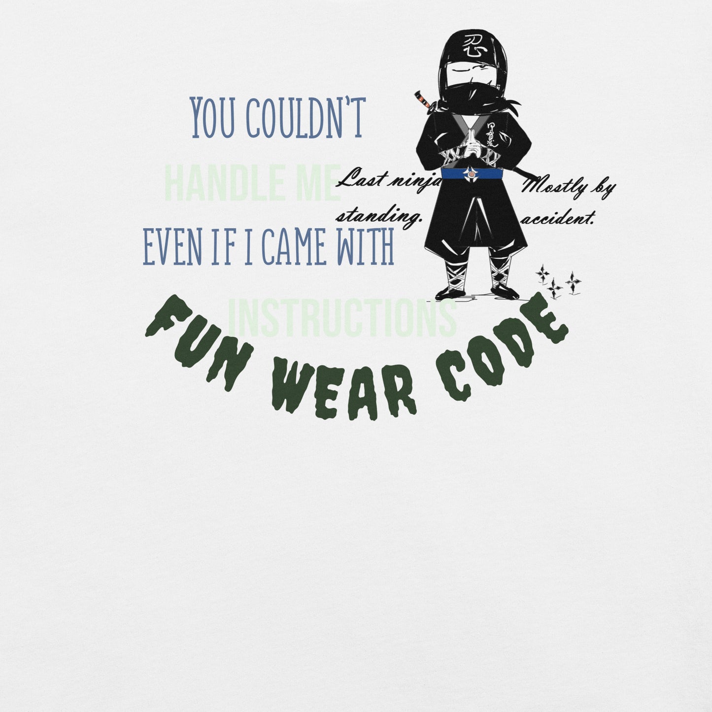 Playful Ninja Theme  T-Shirt – Japanese Martial Arts Iconic Tee | FunWearCode