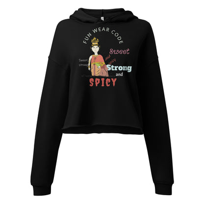 Trendy & Cozy Woman Crop Hoodie – Playful & Bold Thai Iconic Design | FunWearCode